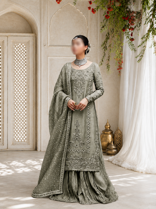 Heavy Embroidered Lengha with Dupatta