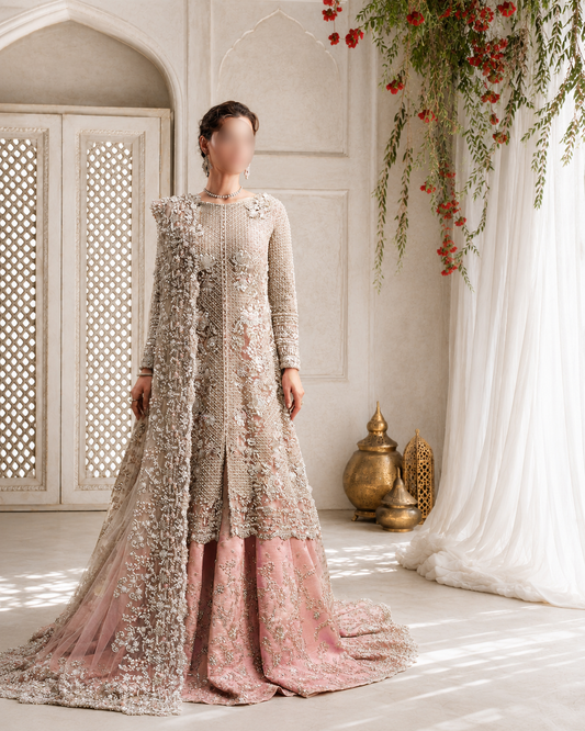Mauve Frosting Heavy Embellished Formal Set