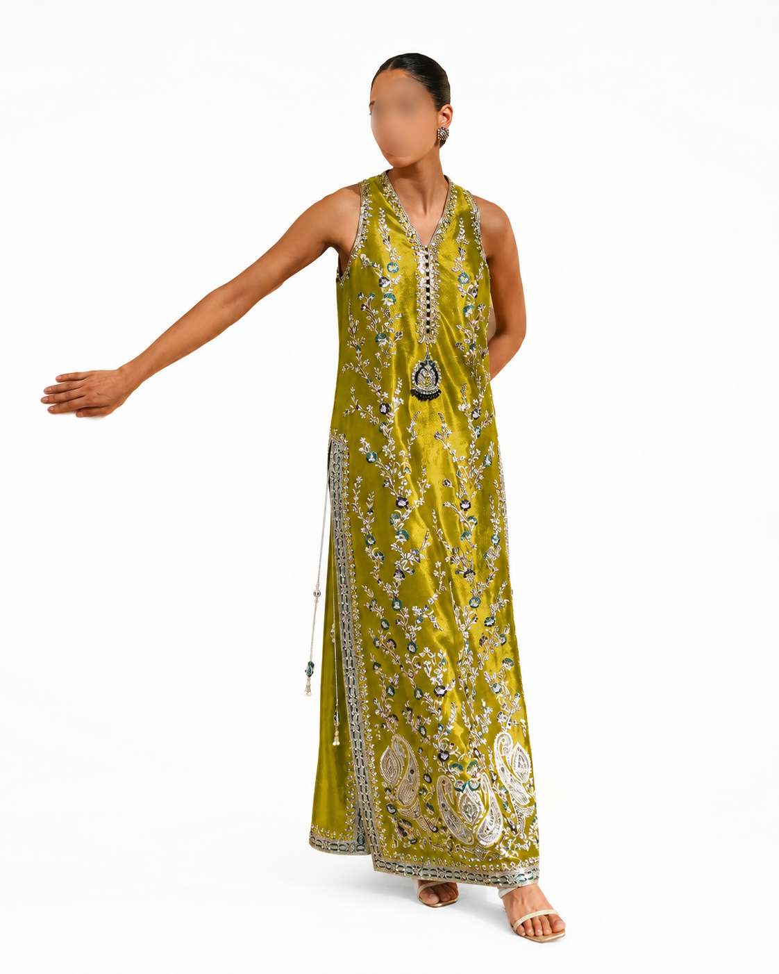 Embellished Sleeveless Formal Set