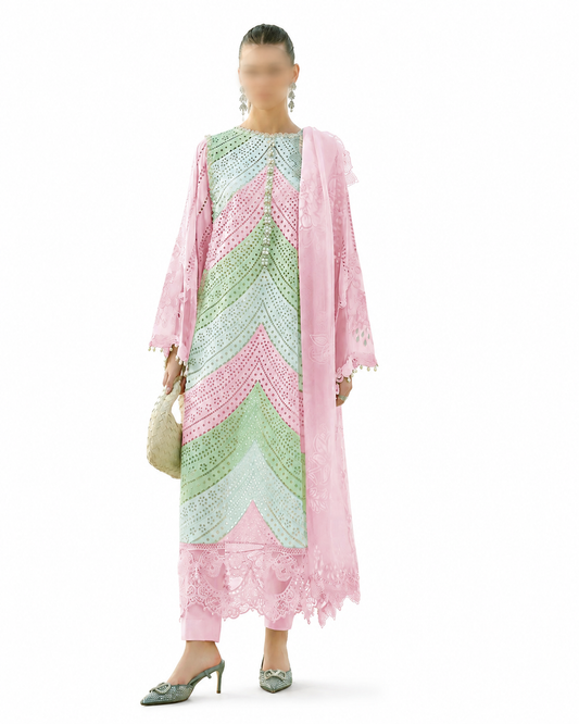 Embroidered Lawn Suit with Matching Dupatta