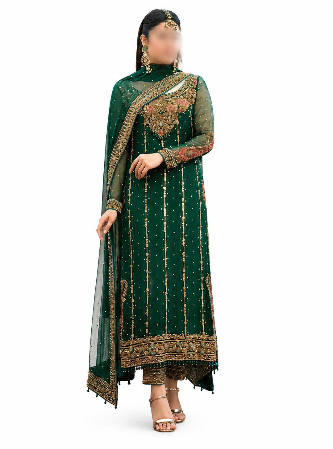 Emerald Regal Embellished Formal Set