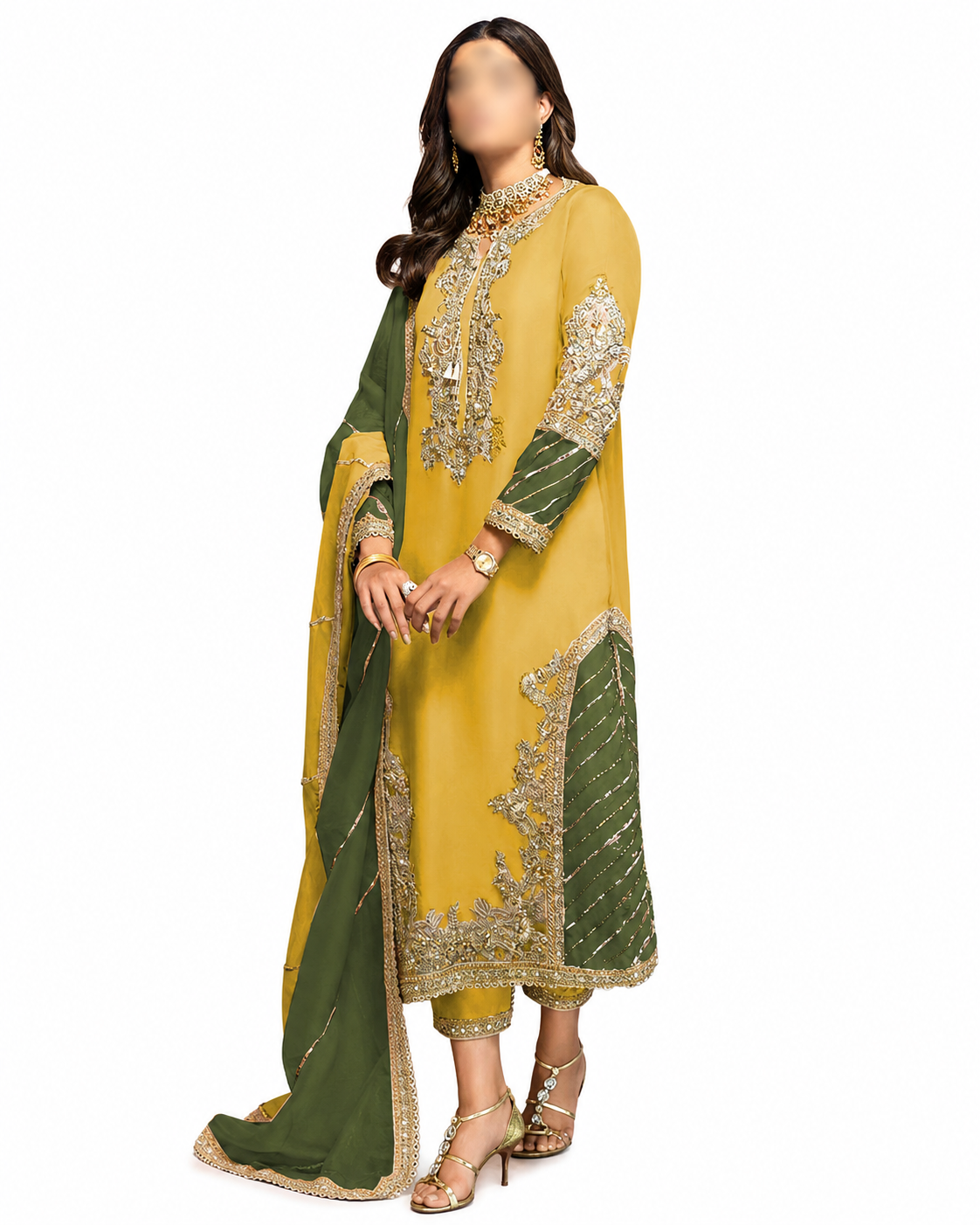 Embroidered Lengha with Dupatta